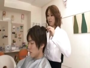 Rin Kajika is a busty hair stylist