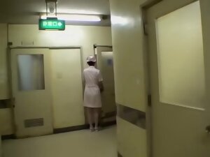 Sweet Jap nurse gets some oral fun in Japanese sex video