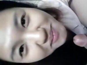 Cute chinese gal engulfing and fucking